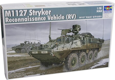 Trumpeter M1127 Stryker Recon Vehicle (RV) Plastic Model Military Kit 1/35 Scale #00395