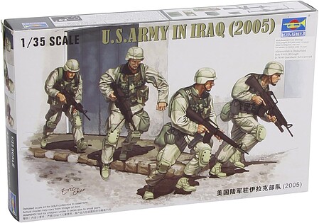 Trumpeter US Army in Iraq 2005 Figure Set (4) Plastic Model Military Kit 1/35 Scale #00418