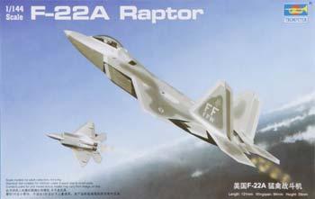 Trumpeter F-22A Raptor Fighter Plastic Model Airplane 1/144 Scale #01317