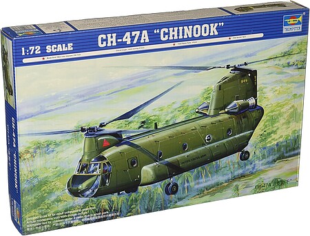 Trumpeter CH47A Chinook Medium-Lift Helicopter Plastic Model Helicopter 1/72 Scale #01621