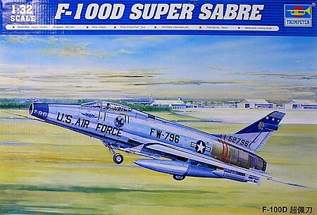 Trumpeter F100D Super Sabre Attack Fighter Plastic Model Airplane 1/32 Scale #02232