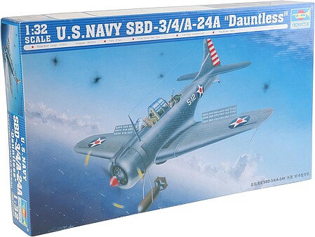 Trumpeter SBD3/4/A-24A Dauntless US Navy Aircraft Plastic Model Airplane Kit 1/32 Scale #02242