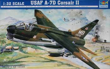Trumpeter A-7D USAF Corsair II Aircraft Plastic Model Airplane 1/32 Scale #02245