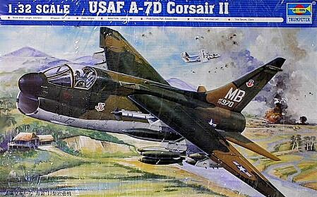 Trumpeter A-7D USAF Corsair II Aircraft Plastic Model Airplane 1/32 Scale #02245