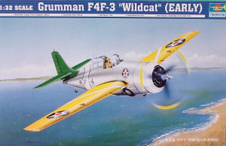 Trumpeter F4F3 Wildcat Fighter Early Version Plastic Model Airplane 1/32 Scale #02255