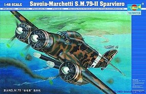 Trumpeter Savoia Marchetti 79-II Sparviero Italian Bomber Plastic Model Airplane 1/48 Scale #02817