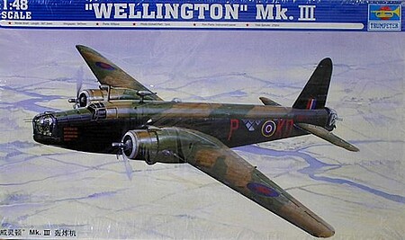 Trumpeter Vickers Wellington Mk III British Bomber Plastic Model Airplane Kit 1/48 Scale #02823