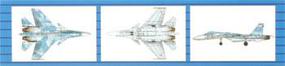 Trumpeter SU33UB Flanker Set 12 for Russian Carriers Plastic Model Airplane Kit 1/700 Scale #03412