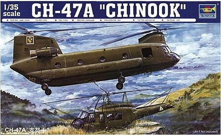 Trumpeter CH47A Chinook Helicopter Plastic Model Helicopter Kit 1/35 Scale #05104