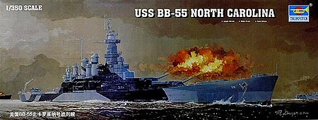 Trumpeter U.S.S. North Carolina BB-55 Battleship Plastic Model Military Ship Kit 1/350 Scale #05303