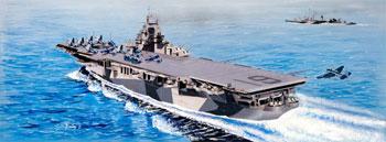 Trumpeter USS Hancock CV19 Aircraft Carrier -- Plastic Model Military Ship Kit -- 1/350 Scale -- #05610