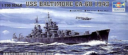 Trumpeter USS Baltimore CA68 Heavy Cruiser 1943 Plastic Model Military Ship Kit 1/700 Scale #05724