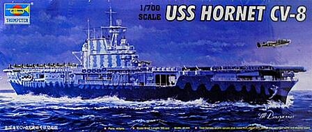 Trumpeter U.S.S. Hornet CV-8 US Aircraft Carrier Plastic Model Military Ship Kit 1/700 Scale #05727