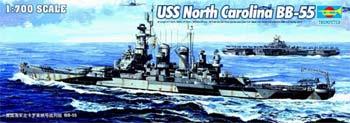 Trumpeter USS North Carolina BB55 Battleship Plastic Model Military Ship Kit 1/700 Scale #05734