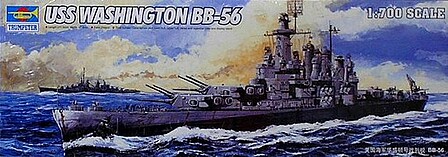 Trumpeter USS Washington BB56 Battleship Plastic Model Military Ship 1/700 Scale #05735