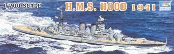 Trumpeter HMS Hood British Battleship 1941 Plastic Model Military Ship 1/700 Scale #05740