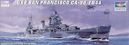 Trumpeter USS San Francisco CA38 Heavy Cruiser 1944 Plastic Model Military Ship 1/700 Scale #05747