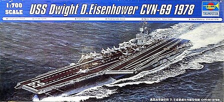 Trumpeter USS Dwight D. Eisenhower CVN69 Carrier 1978 Plastic Model Military Ship 1/700 Scale #05753