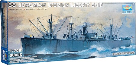 Trumpeter SS Jeremiah OBrien Liberty Ship Plastic Model Military Ship 1/700 Scale #05755