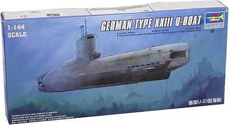 Trumpeter German Type XXIII Late Production U-Boat Plastic Model Military Ship 1/144 Scale #05908