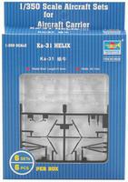 Ka31 Helix Helicopter for Set (6/Bx) (D) Plastic Model Helicopter Kit 1/350 Scale #06228