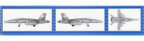 F/A-18C Hornet (6) Fighter Aircraft Plastic Model Airplane Kit 1/350 Scale #06233