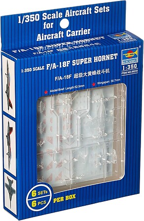 Trumpeter F/A-18F Super Hornet (6) Plastic Model Airplane Kit 1/350 Scale #06235