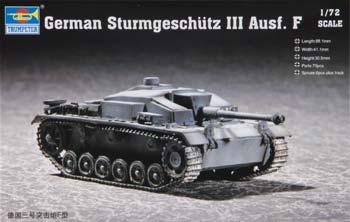 Trumpeter German Sturmgeschutz III Ausf F Tank Plastic Model Military Vehicle Kit 1/72 Scale #07259