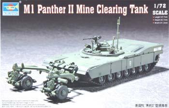 Trumpeter M1 Abrams Panther II Mine Clearing Tank Plastic Model Military Vehicle 1/72 Scale #07280