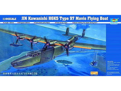 Trumpeter Kawanishi Type 97 Mavis H6K5/23 Flying Boat Plastic Model Airplane Kit 1/144 #1322