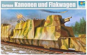 WWII German Kanonen & Flakwagen Anti-Aircraft Railcar Plastic Model Kit 1/35 Scale #1511