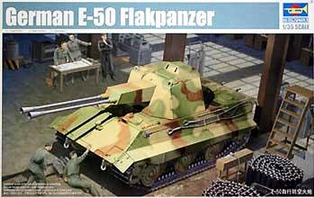 Trumpeter German E50 Flakpanzer Tank Plastic Model Military Vehicle Kit 1/35 Scale #1537