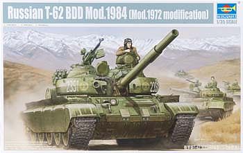 Trumpeter Russain T62 BDD Mod 1984 Tank Plastic Model Military Vehicle Kit 1/35 Scale #1554