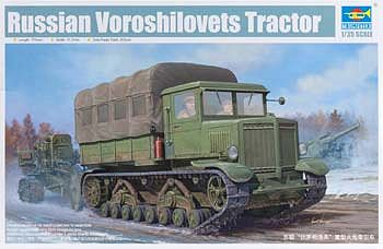 Trumpeter Russian Voroshilovets Heavy Artillery Tractor Plastic Model Military Kit 1/35 Scale #1573