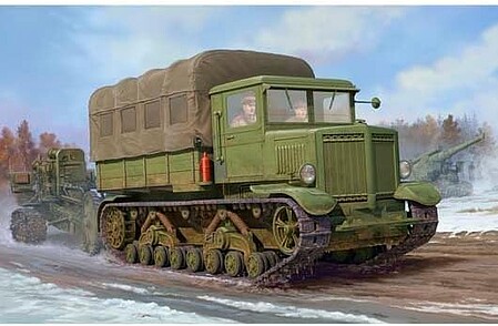 Trumpeter Russian Voroshilovets Heavy Artillery Tractor Plastic Model Military Kit 1/35 Scale #1573