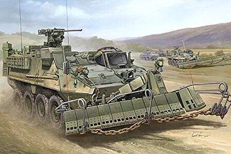 Trumpeter M1132 Stryker Engineer Squad Vehicle (ESV) Plastic Model Military Kit 1/35 Scale #1575