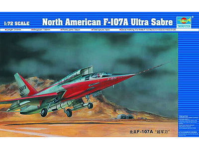Trumpeter F107A Ultra Sabre Prototype Aircraft Plastic Model Airplane Kit 1/72 scale #1605