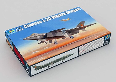 Trumpeter Chinese J20 Fighter Aircraft Plastic Model Airplane Kit 1/72 Scale #1663