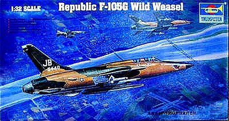 Trumpeter F105G Thunderchief Wild Weasel Aircraft Plastic Model Airplane Kit 1/32 Scale #2202