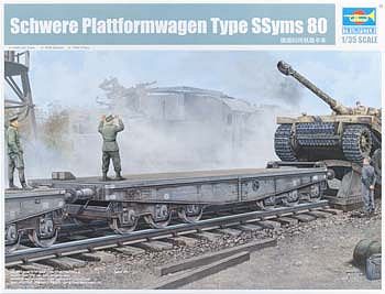 Trumpeter WWII German Army Type SSyms 80 Heavy Armor Transport Flatcar Plastic Model Kit 1/35 #221