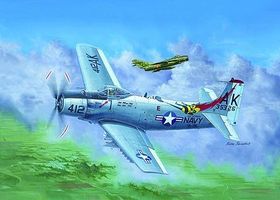 A-1H AD6 Skyraider Aircraft Plastic Model Airplane Kit 1/32 Scale #2253