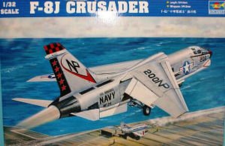 Trumpeter F8J Crusader US Navy Fighter Aircraft Plastic Model Airplane Kit 1/32 Scale #2273