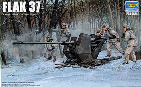 Trumpeter German 3 7cm Flak 37 Gun Plastic Model Military Diorama 1 35 Scale 2310