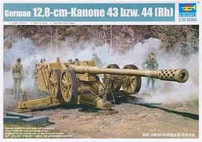 Trumpeter German 12.8cm Kanone 43 bzw44 (Rhien) Gun Plastic Model Military Diorama 1/35 Scale #2312
