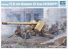 Trumpeter German 12.8cm Kanone 43 bzw44 (Krupp) Gun Plastic Model Military Diorama 1/35 Scale #2317
