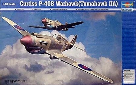 Trumpeter Curtiss P-40B Warhawk Aircraft Plastic Model Airplane Kit 1/48 Scale #2807