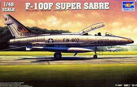 Trumpeter F-100F Super Sabre Fighter Aircraft Plastic Model Airplane Kit 1/48 Scale #2840