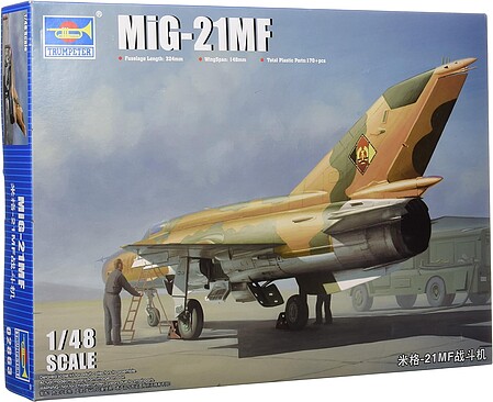 Trumpeter MiG-21MF Russian Fighter Plastic Model Airplane Kit 1/48 Scale #2863