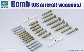 Trumpeter US Aircraft Weapons Set Bombs (26) Plastic Model Military Diorama 1/32 Scale #3307