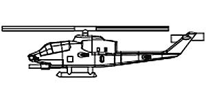 Trumpeter AH-1W Cobra Helicopters Plastic Model Helicopter Kit 1/700 Scale #3458